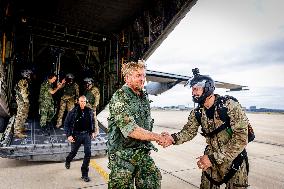 King Willem-Alexander At Falcon Leap Exercise - Eindhoven
