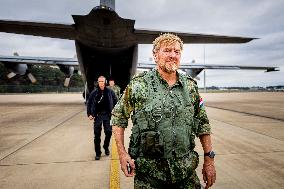 King Willem-Alexander At Falcon Leap Exercise - Eindhoven