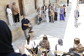 Queen Letizia Meets the Sultan Foundation of The City of The Dead - Cairo