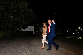 President Trump Returns to the White Hosue