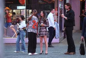 Miranda Cosgrove and Pierson Fode out in Times Square - New York