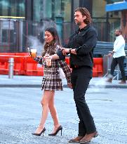 Miranda Cosgrove and Pierson Fode out in Times Square - New York