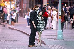 Miranda Cosgrove and Pierson Fode out in Times Square - New York