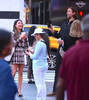 Miranda Cosgrove and Pierson Fode out in Times Square - New York