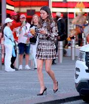 Miranda Cosgrove and Pierson Fode out in Times Square - New York