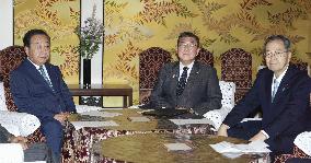 Japan PM Ishiba meets Komeito, CDPJ leaders