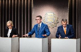 Government press conference on the state budget