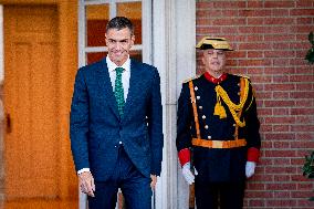 Pedro Sanchez Receives Friedrich Merz - Madrid