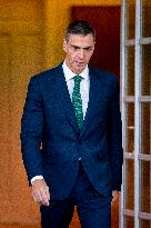 Pedro Sanchez Receives Friedrich Merz - Madrid