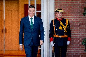 Pedro Sanchez Receives Friedrich Merz - Madrid