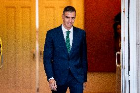 Pedro Sanchez Receives Friedrich Merz - Madrid