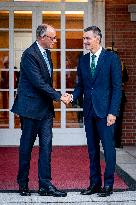 Pedro Sanchez Receives Friedrich Merz - Madrid