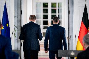 Pedro Sanchez Receives Friedrich Merz - Madrid