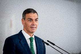 Pedro Sanchez Receives Friedrich Merz - Madrid
