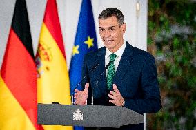 Pedro Sanchez Receives Friedrich Merz - Madrid