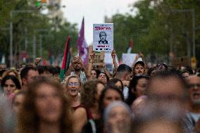 Protest For 1 Year Anniversary Of UN's Demand To End Israeli Illegal Occupation Of Palestine - Barcelona