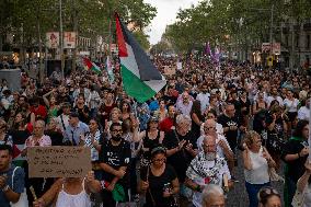 Protest For 1 Year Anniversary Of UN's Demand To End Israeli Illegal Occupation Of Palestine - Barcelona