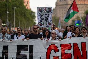 Protest For 1 Year Anniversary Of UN's Demand To End Israeli Illegal Occupation Of Palestine - Barcelona