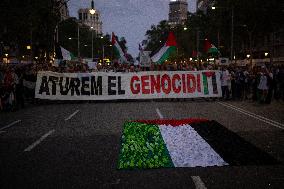 Protest For 1 Year Anniversary Of UN's Demand To End Israeli Illegal Occupation Of Palestine - Barcelona