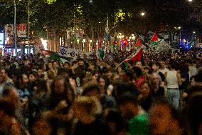 Protest For 1 Year Anniversary Of UN's Demand To End Israeli Illegal Occupation Of Palestine - Barcelona