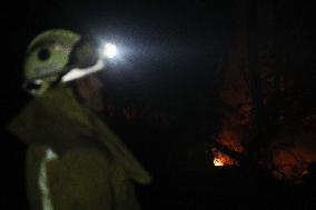 Forest Fire In Panton - Spain