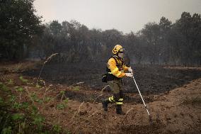 Forest Fire In Panton - Spain