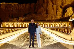 Spanish Royal Couple Visits Mortuary Temple Of Hatshepsut - Egypt