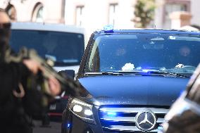 Arrival of Nordhal Lelandais at Courthouse - Colmar