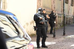 Arrival of Nordhal Lelandais at Courthouse - Colmar
