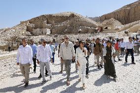 Spanish Royal Couple Visits The Valley of the Kings - Egypt
