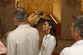 Spanish Royal Couple Visits The Valley of the Kings - Egypt