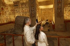 Spanish Royal Couple Visits The Valley of the Kings - Egypt