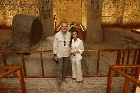 Spanish Royal Couple Visits The Valley of the Kings - Egypt