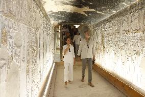 Spanish Royal Couple Visits The Valley of the Kings - Egypt