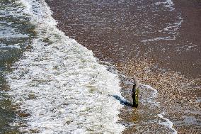 Beachgoers Enjoy Late Summer Warm Weather - Netherlands