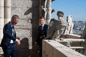 Macron Inaugurates the Towers of Notre-Dame Cathedral - Paris