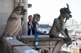 Macron Inaugurates the Towers of Notre-Dame Cathedral - Paris
