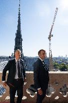 Macron Inaugurates the Towers of Notre-Dame Cathedral - Paris