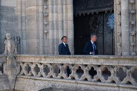 Macron Inaugurates the Towers of Notre-Dame Cathedral - Paris