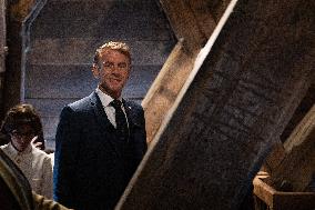 Macron Inaugurates the Towers of Notre-Dame Cathedral - Paris