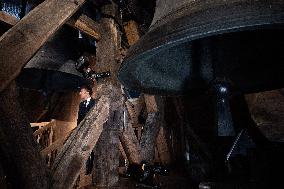 Macron Inaugurates the Towers of Notre-Dame Cathedral - Paris