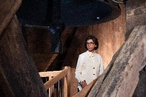 Macron Inaugurates the Towers of Notre-Dame Cathedral - Paris