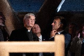 Macron Inaugurates the Towers of Notre-Dame Cathedral - Paris