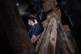 Macron Inaugurates the Towers of Notre-Dame Cathedral - Paris