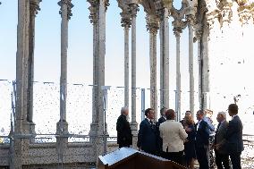 Macron Inaugurates the Towers of Notre-Dame Cathedral - Paris