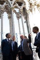 Macron Inaugurates the Towers of Notre-Dame Cathedral - Paris