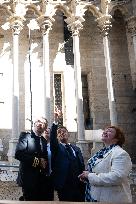 Macron Inaugurates the Towers of Notre-Dame Cathedral - Paris