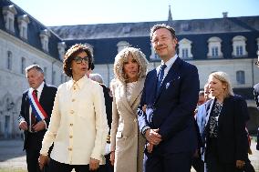 President Macron Visits Pontlevoy Abbey - Pontlevoy