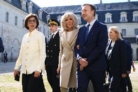 President Macron Visits Pontlevoy Abbey - Pontlevoy