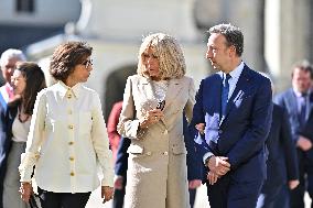 President Macron Visits Pontlevoy Abbey - Pontlevoy